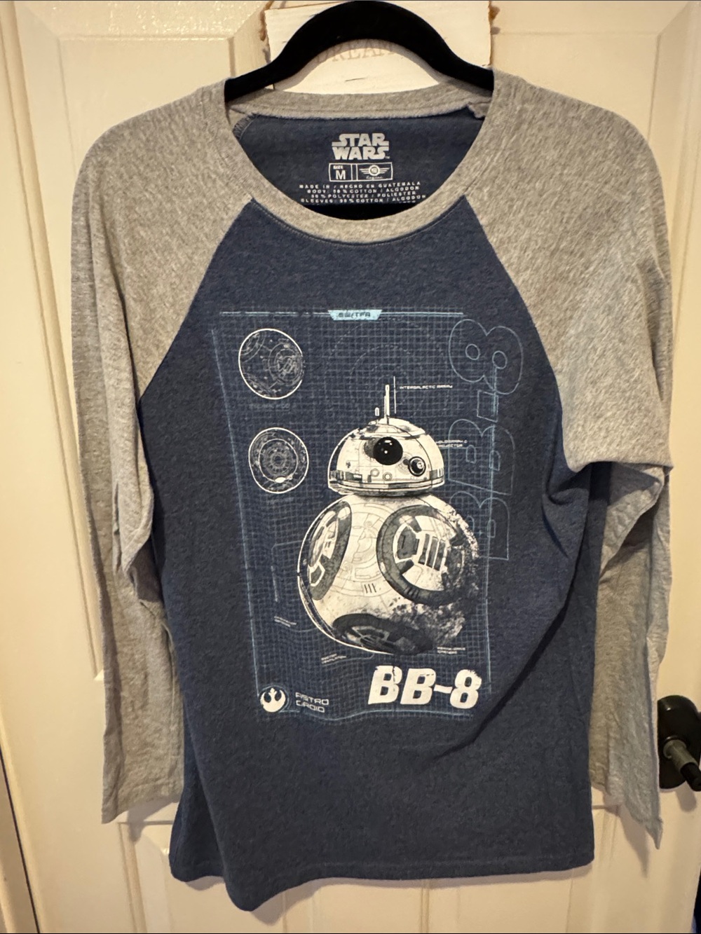 Star Wars BB-8 Raglan Tee - Navy & Gray